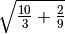 \sqrt{\frac{10 }{3 } + \frac{2 }{9 } }
